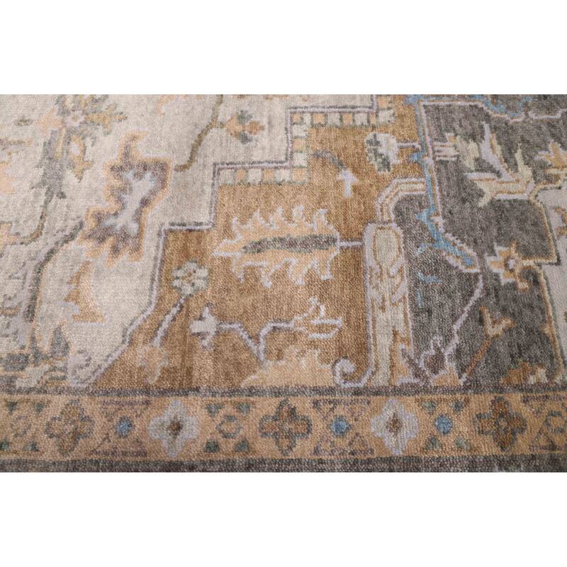 ECARPETGALLERY Hand-knotted Jules Sultane Light Grey Wool Rug - 8'1 x 9'11