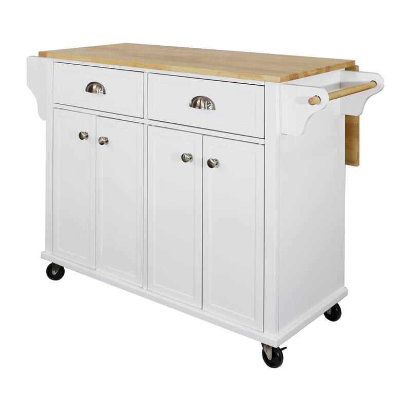 Cambridge Natural Wood Top Kitchen Island