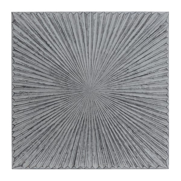 slide 2 of 6, Grey MDF Contemporary Wall Decor Abstract 36 x 36 x 2