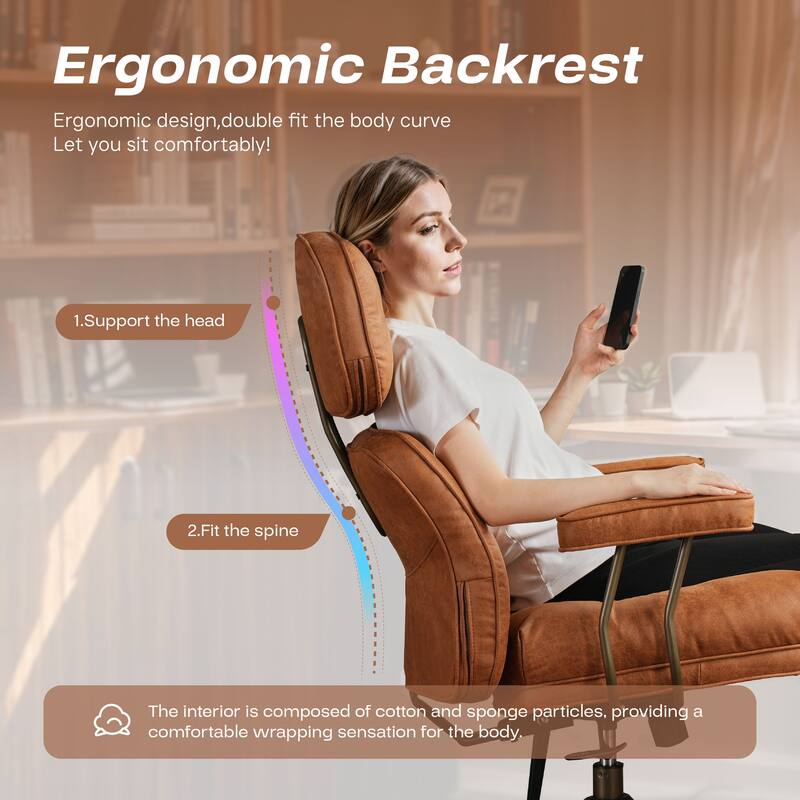 HOOOWOOO Ergonomic High Back Office Chair Adjustable Swivel Task Chair