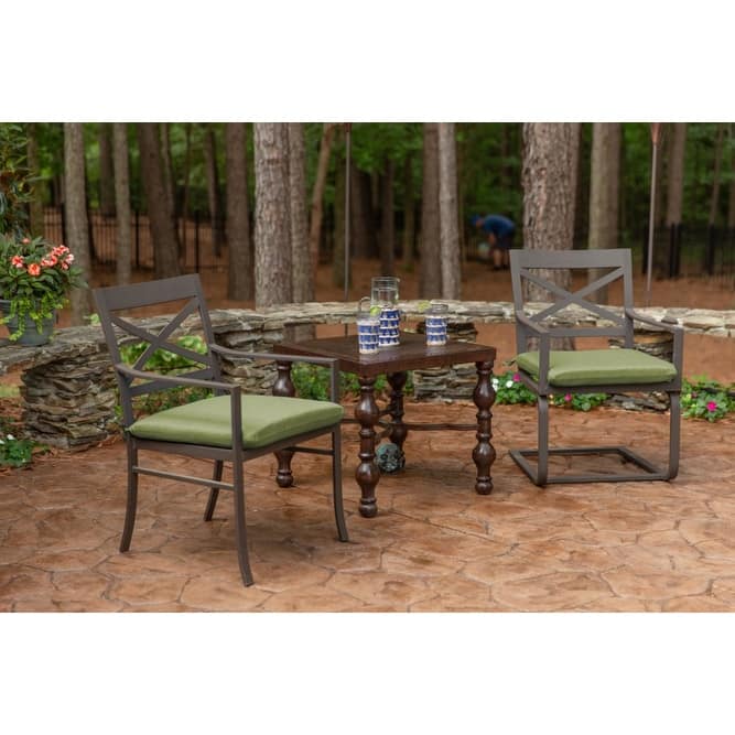 Sunbrella Solid fabric 2 pack 18 in. Square seat pad with 21 options - 18"W x 18"D x 2.5"H