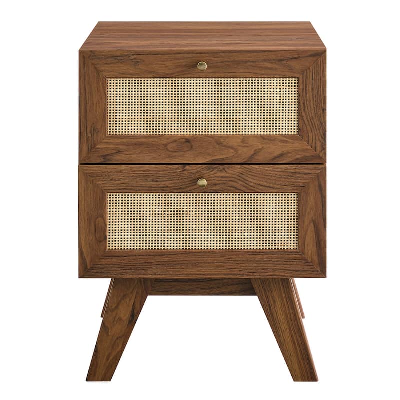 Soma Rattan Weave 2 Drawer Nightstand