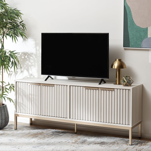 SAFAVIEH Lylia 4-Door Entertainment Media Stand (Fits up to 65