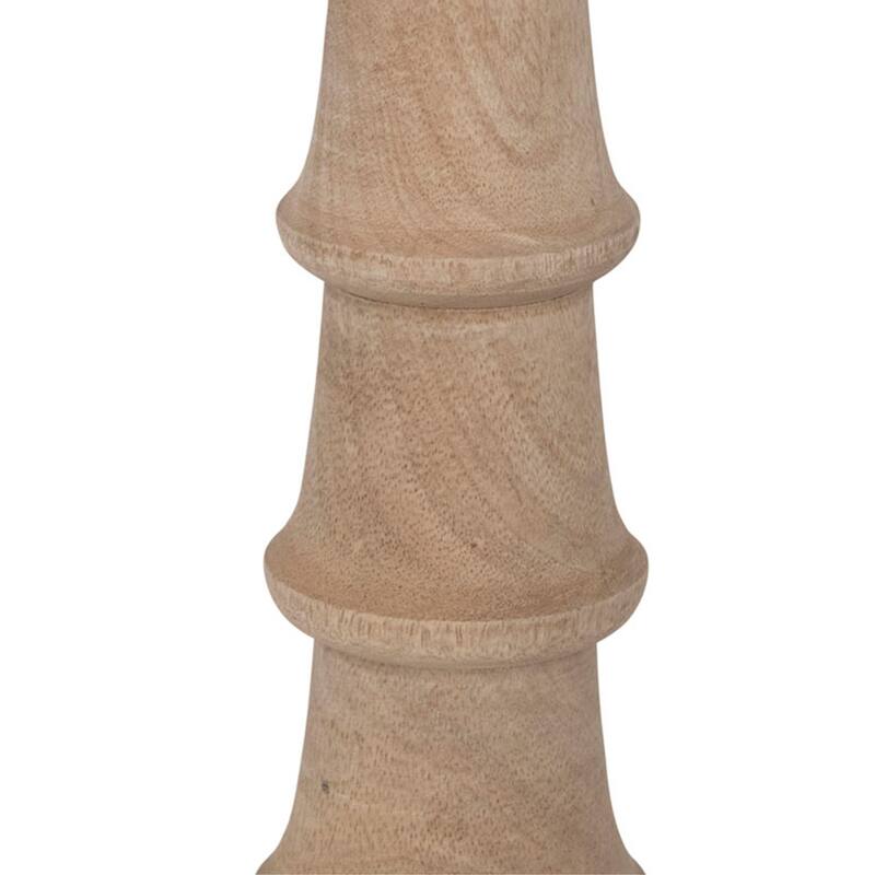Hand-carved Mango Wood Taper Candle Holder