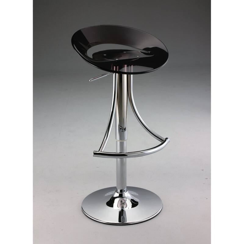 Arcrylic Bar Stool, adjustable height - Black