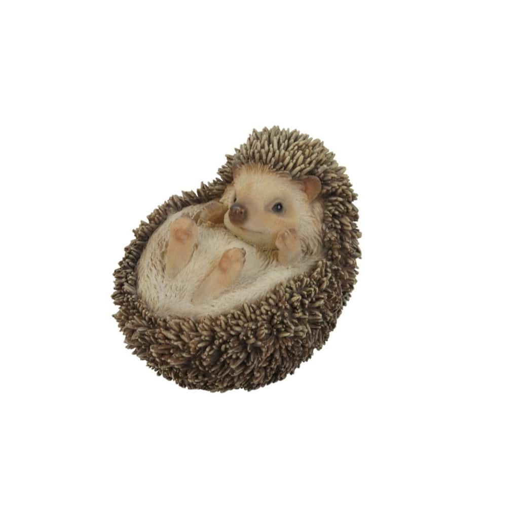 5" Hedgehog on Its Back Outdoor Garden Statue
