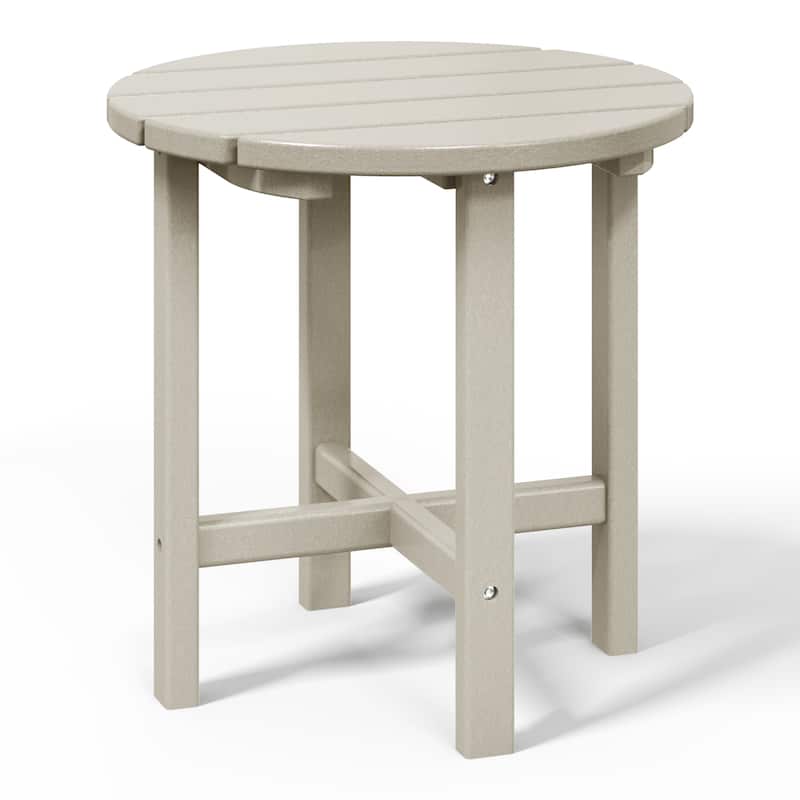 Polytrends Altura Eco-friendly All Weather Round 18" Side Table