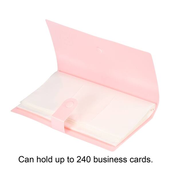 Plastic Business Card Holder Portable Card Binder Book Name Card Organizer Pink - 1 Pack - Bed Bath & Beyond - 37358483 Plastic Business Card Holder Portable Card Binder Book Name Card Organizer Pink - 1 Pack - Bed Bath & Beyond - 37358483