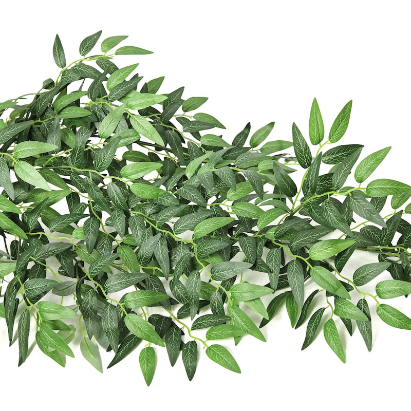 Artificial Italian Ruscus Smilax Leaf Hanging Plant Greenery Foliage Bush 52in - 52" L x 22" W x 3" DP