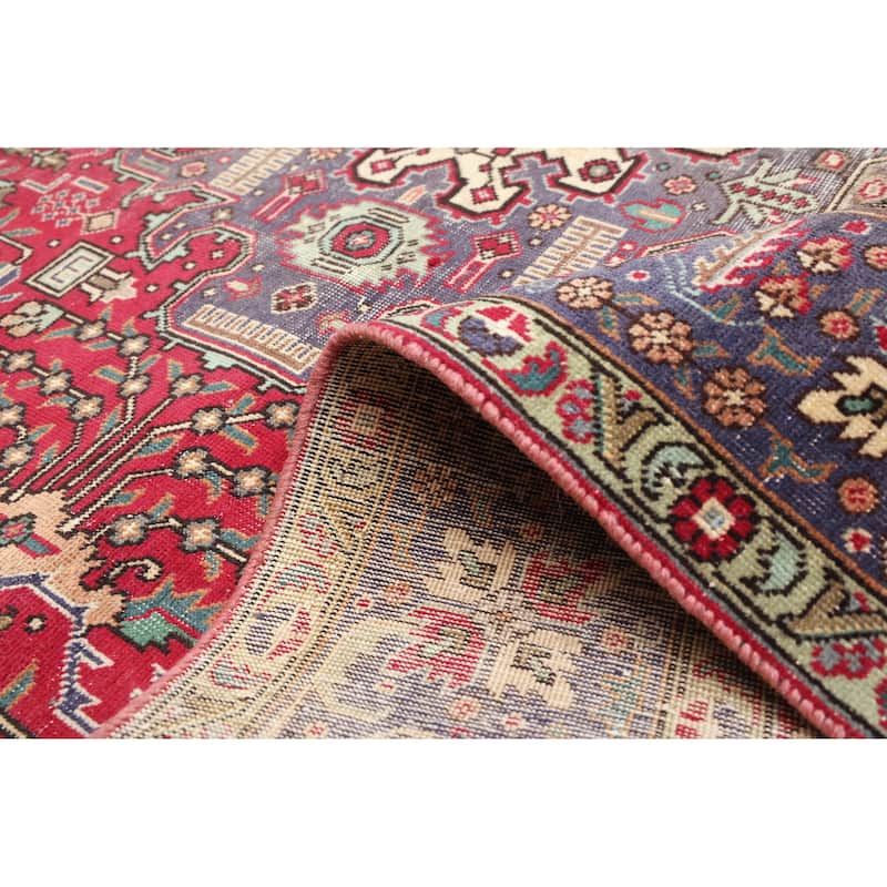 ECARPETGALLERY Hand-knotted Antalya Vintage Red Wool Rug - 6'7 x 9'7