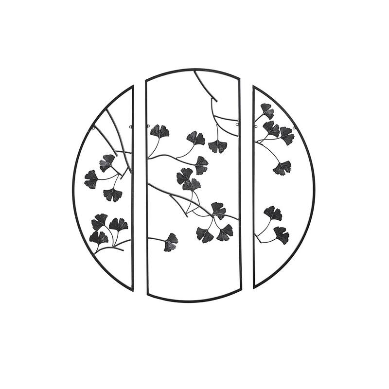 3-piece Metal Wall Decor Set - Black