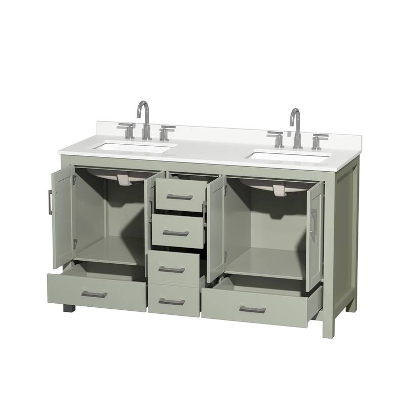Wyndham Collection WCS141460D-QTZ-US3MXX Sheffield 60" Free Standing
