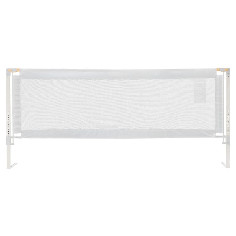 Grey Steel Oxford Fabric Kids Bed Rails with Mesh Adjustable Height for Everyday Use