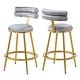 preview thumbnail 12 of 16, Christopher Knight Home - Oliver velvet 27.65-Inch Counter Stool with Iron Frame, Set of 2