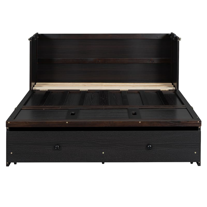 Full Size Murphy Bed with USB Port and a Large Drawer