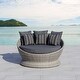 preview thumbnail 1 of 9, Martha Stewart Hudson II Wicker Outdoor Daybed with Grey Cushion