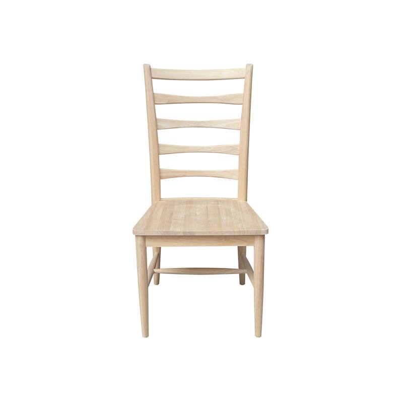 Set of Two Solid Wood Haven Dining Chairs, Unfinished