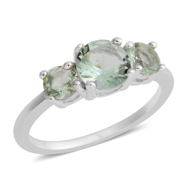 green cubic zirconia ring