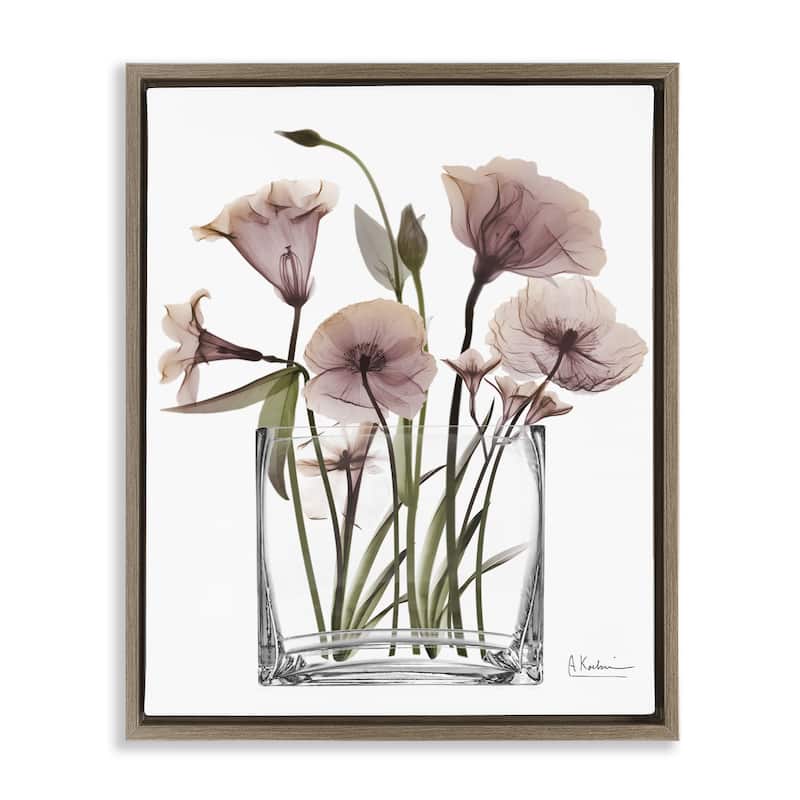 Stupell Modern Elegant Vase Framed Floater Canvas Wall Art Design By Albert Koetsier - 17 x 21 - Brown