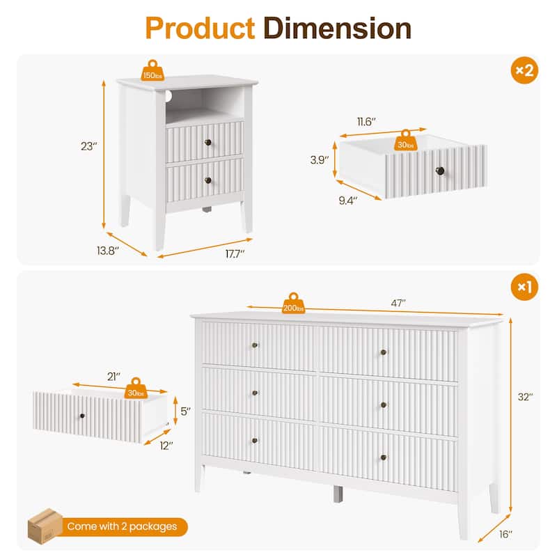 3-Piece Bedroom Furniture Set