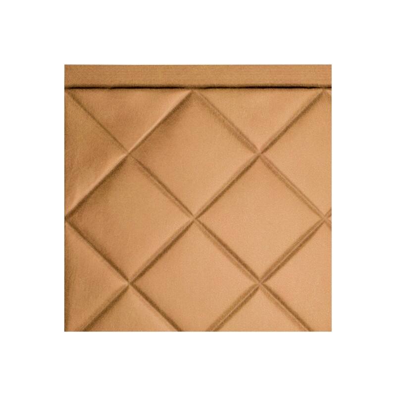 Fasade Quilted Decorative Vinyl 18in x 24in Backsplash Panel in Antique Bronze - 6x6 in. Sample