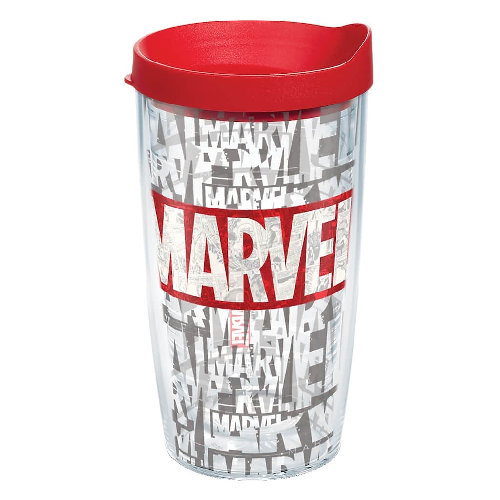 Tervis Marvel Logo Made in USA Double Walled Insulated Travel Tumbler, Classic