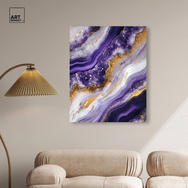 Gemstone Labyrinth I Canvas by Art Remedy, Gallery Wrapped