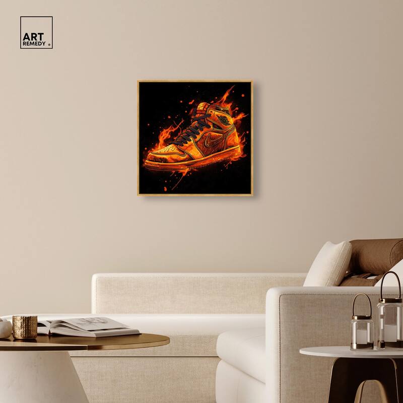 Jumpman on Fire I Canvas by Art Remedy