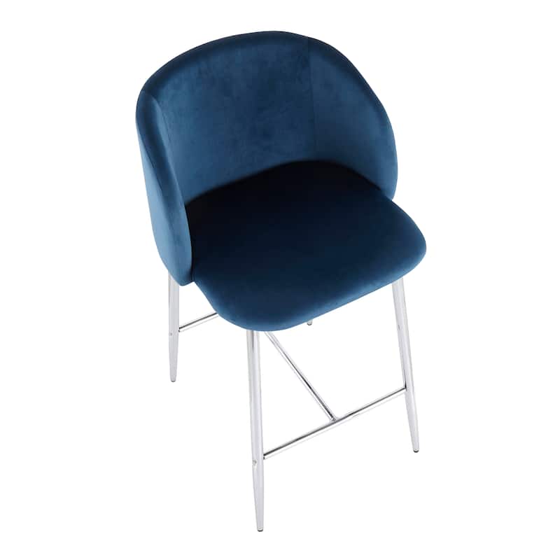 Silver Orchid Harding Velvet Counter Stool (Set of 2)