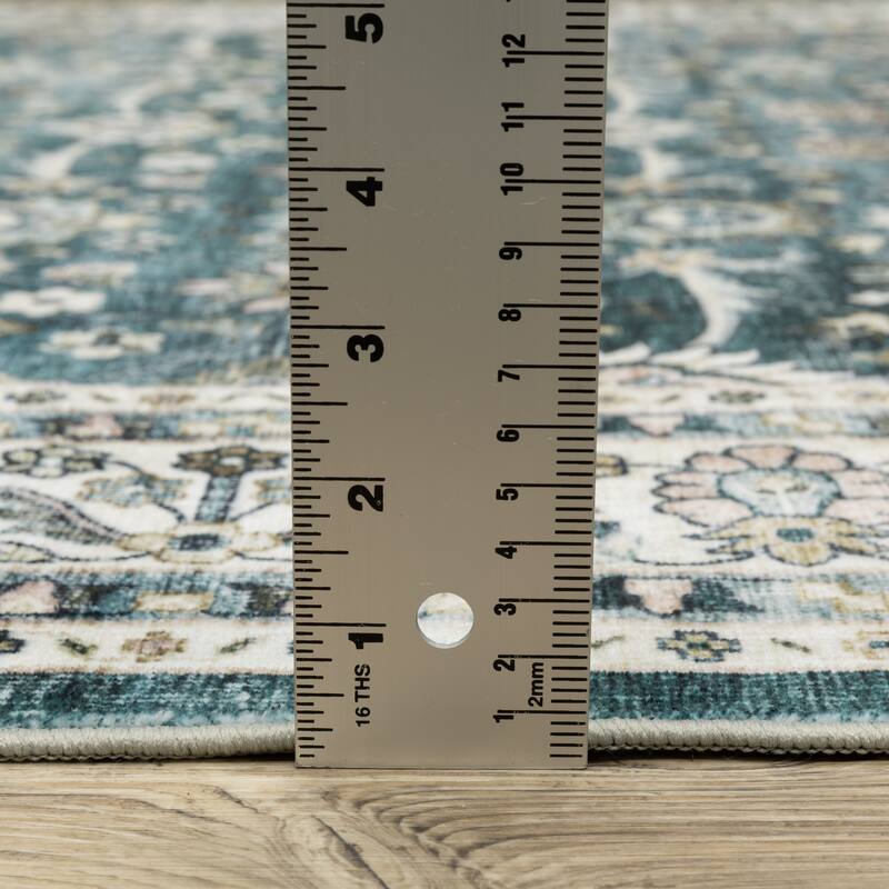 Style Haven Sunderland Bordered Traditional Machine Washable Area Rug Mat