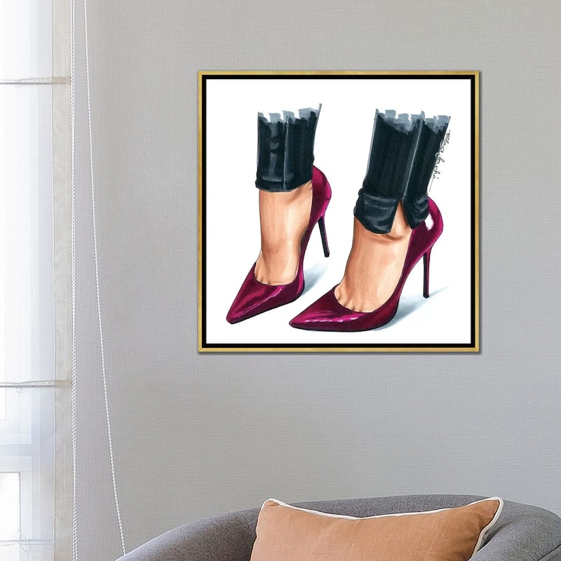 iCanvas "Peony Heels" by Elza Fouche Framed Canvas Print