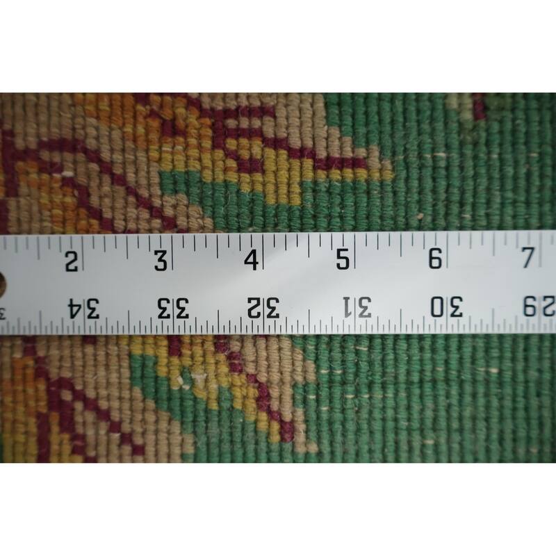 Hand Knotted Oriental 100% Wool Carpet Traditional Floral Brown Art Deco Area Rug - 11' 6'' X 8' 11''