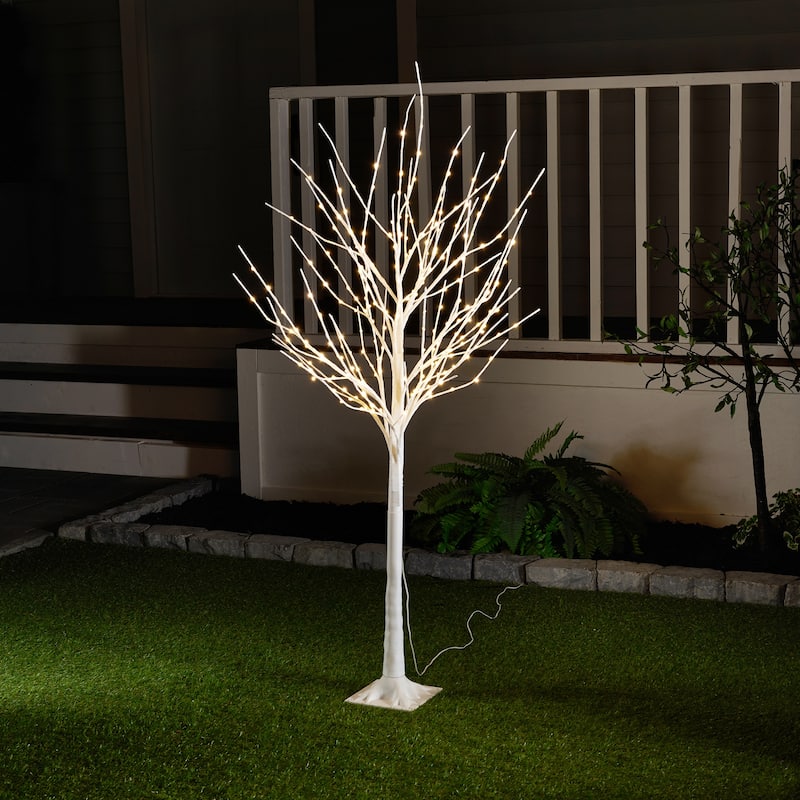 5 FT Copper Wire Birch Tree With 268 Warm White LEDs