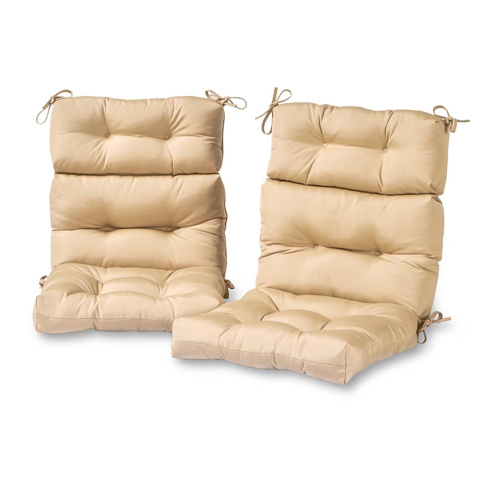 44-in x 22-in Solid Color Outdoor High-back Chair Cushions (Set of 2) (Cushions Only)