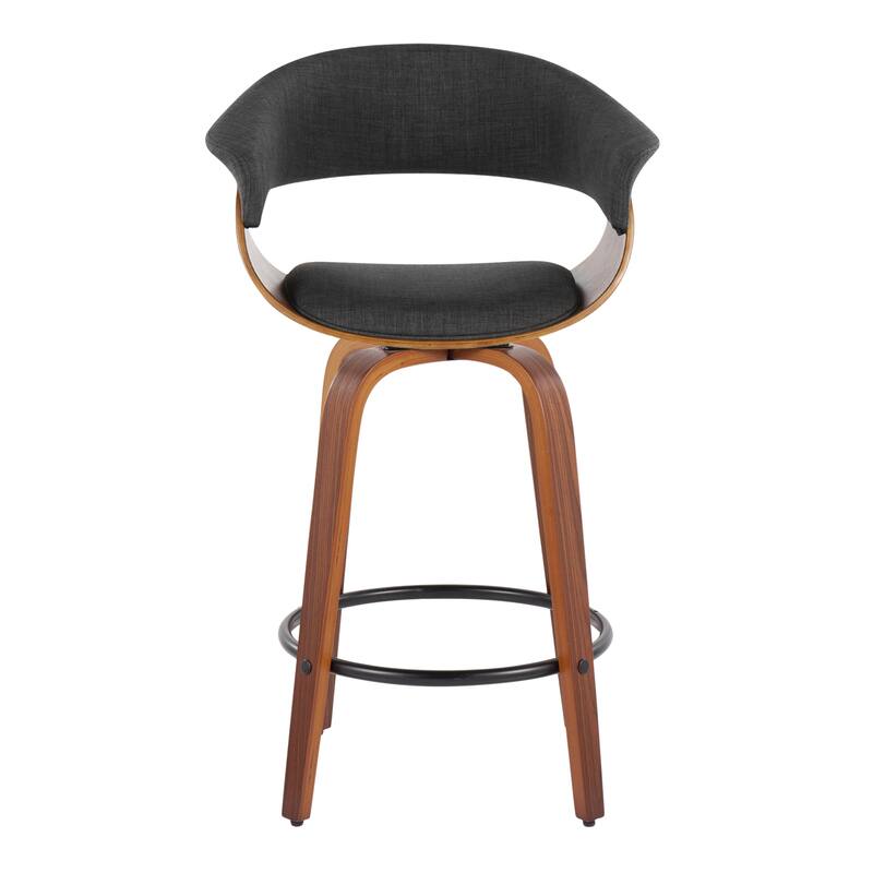 Carson Carrington Sauda 26" Fixed-Height Counter Stool with Bent Wood Legs (Set of 2)