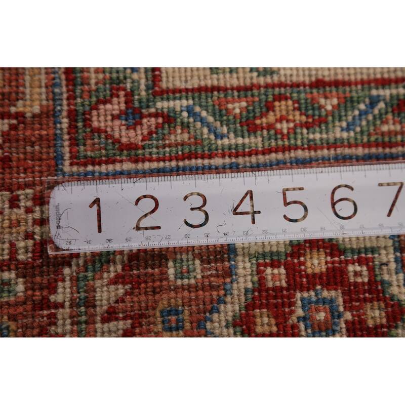 Orange Vegetable Dye Heriz Serapi Oriental Rug Handmade Wool Carpet - 8'10"x 11'9"
