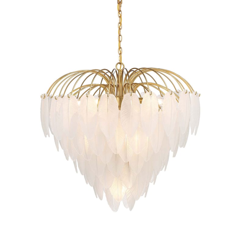Savoy House 1-3504-9 Boa 9 Light 27" Wide Waterfall Chandelier - Warm Brass