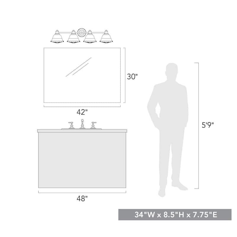 Bartlett 4 Light Bath Vanity
