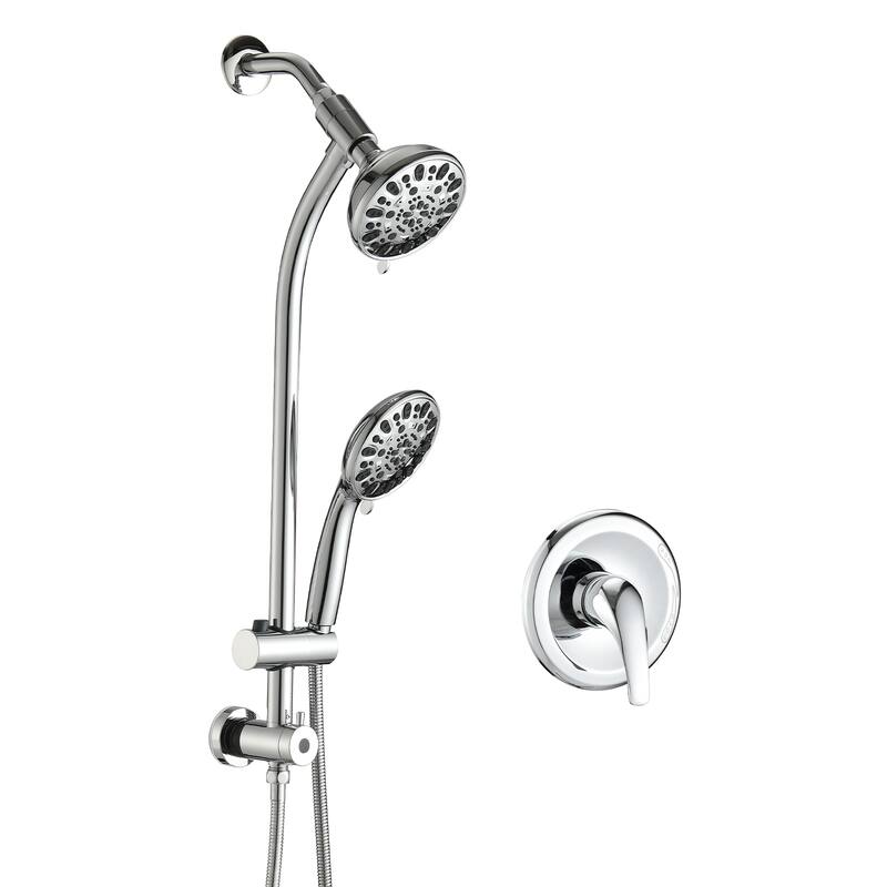 Dual Shower System with Handheld 7-Spray - Chrome
