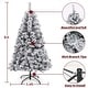 preview thumbnail 39 of 53, 6ft or 7ft Artificial Snow Flocked Christmas Tree with Metal Stable Stand Base for Indoor and Outdoor Holiday Decoration