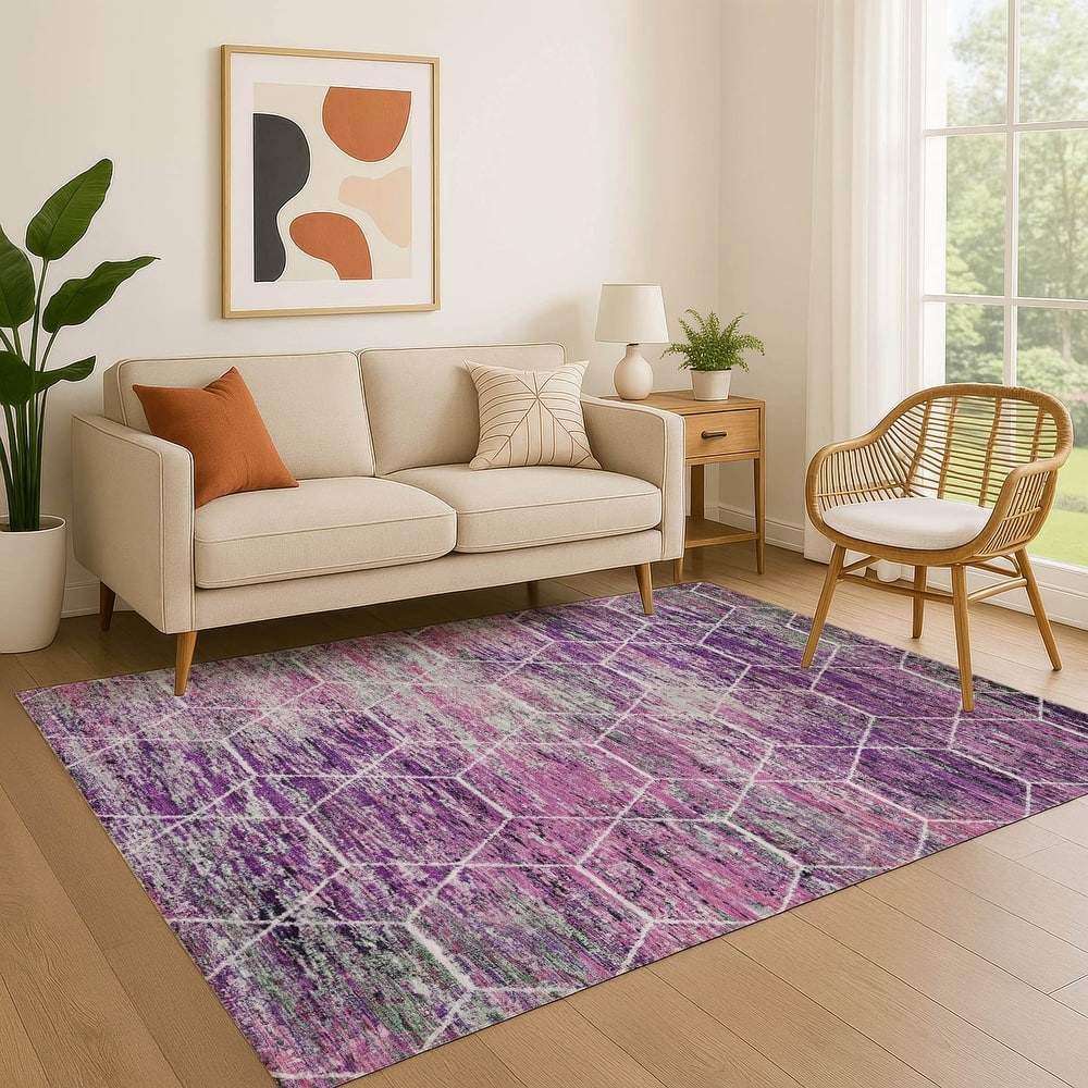 Premium Washable Super Soft Geo Abstract Mayfield Rug