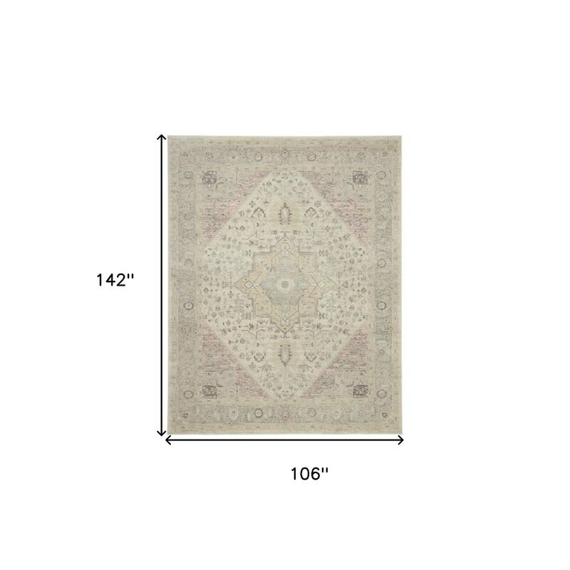 HomeRootsFloral Medallion Transitional Rectangle Area Rug - 142' X '106' X '0.5
