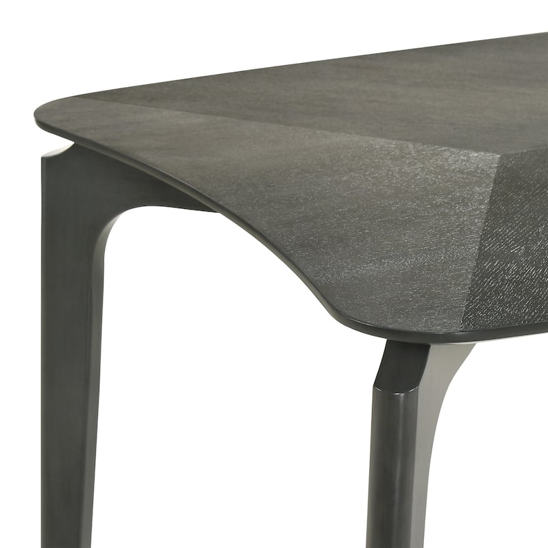 Kalia Mid-Century Black or Walnut Wood 63" Rectangle Dining Table