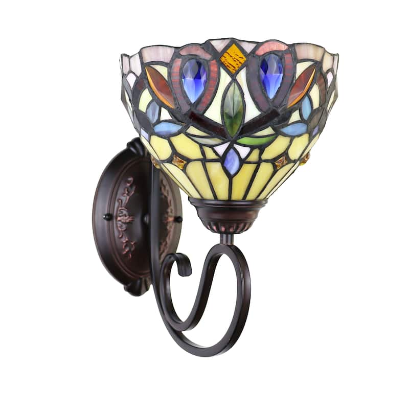 Tiffany Victorian Design 1-light Dark Bronze Wall Sconce