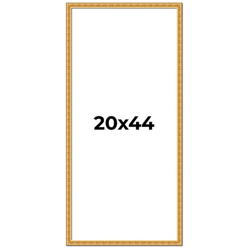 20x44 Frame Gold Real Wood Picture Frame Width 1 inches | Interior