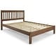 preview thumbnail 11 of 14, Wood Slatted Full Double Size Bed Corona Collection | Furniture Dash Mahogany
