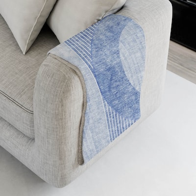 Premium Machine Washable Casual Geo Sherpa Throw Blanket