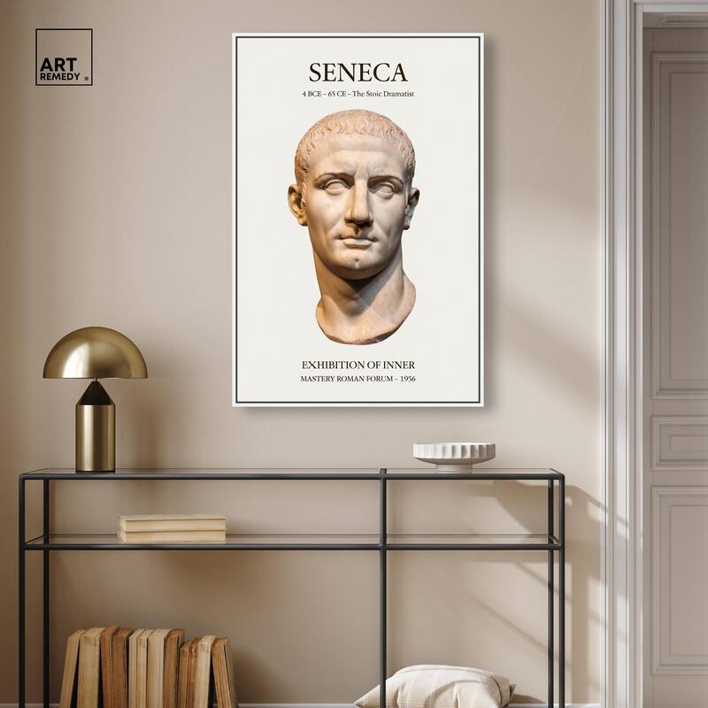 Bust of Seneca Canvas by Art Remedy