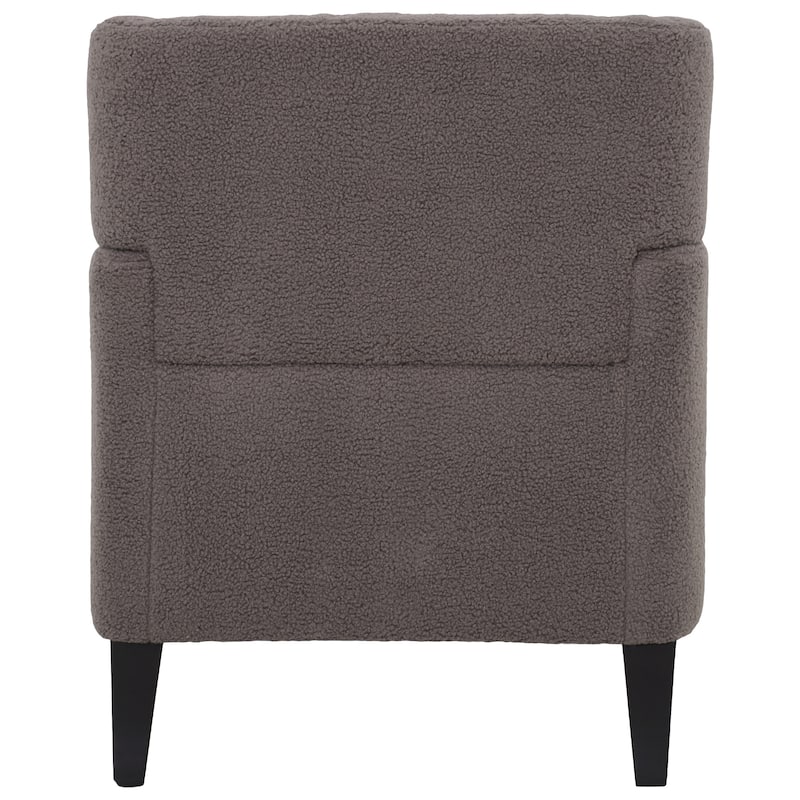 Roomfitters Upholstered Accent Chair Tufted Armchair for Living Room and Bedroom, Beige