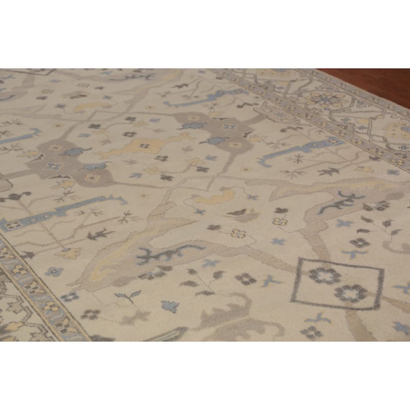 Large Oushak Indian Rug Hand-Knotted Wool Carpet - 8'2"x 15'8"
